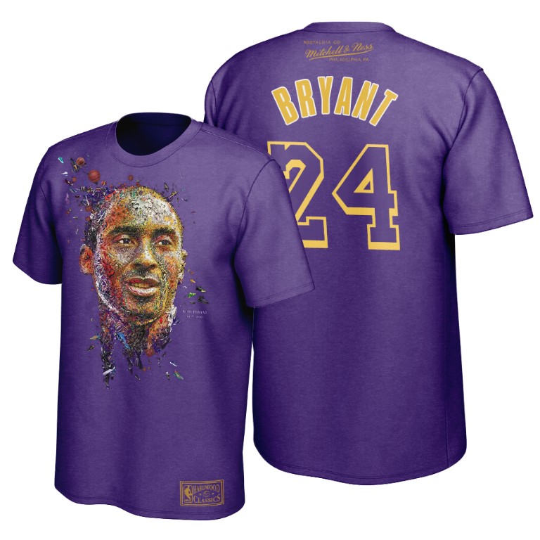 Men's Los Angeles Lakers Kobe Bryant #24 NBA Collection Fans Honor Mamba Week Purple Basketball T-Shirt UXJ6883PT